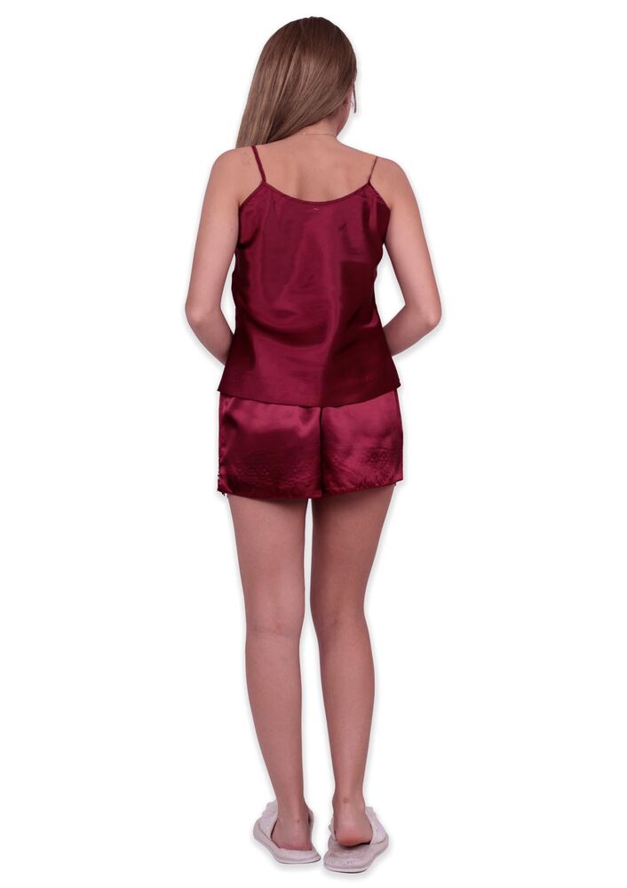 Dominant Satinella Saten Kadın Şortlu Takım 12013 | Bordo