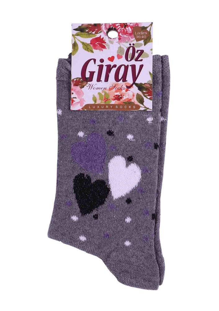 Kalpli Puantiyeli Çorap 038 | Gri