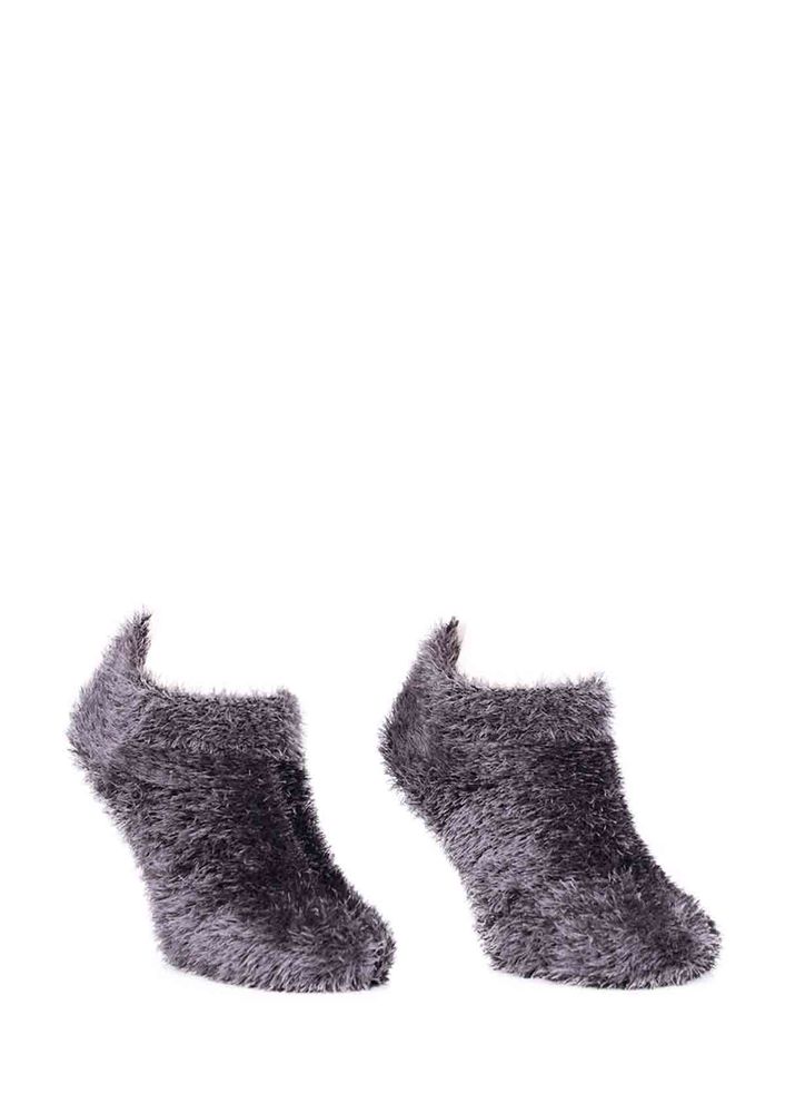 Püsküllü Peluş Çorap 116 | Füme