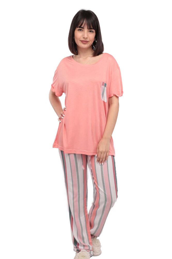 Aydoğan Baskılı Poplin Kısa Kollu Pijama Takımı 9002 | Yavru Ağzı