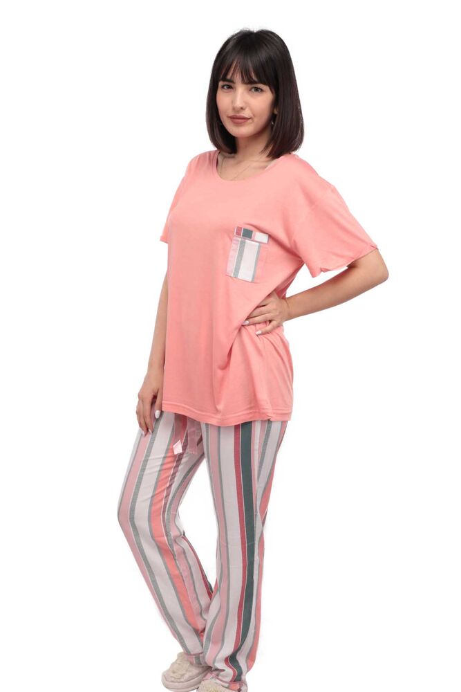Aydoğan Baskılı Poplin Kısa Kollu Pijama Takımı 9002 | Yavru Ağzı