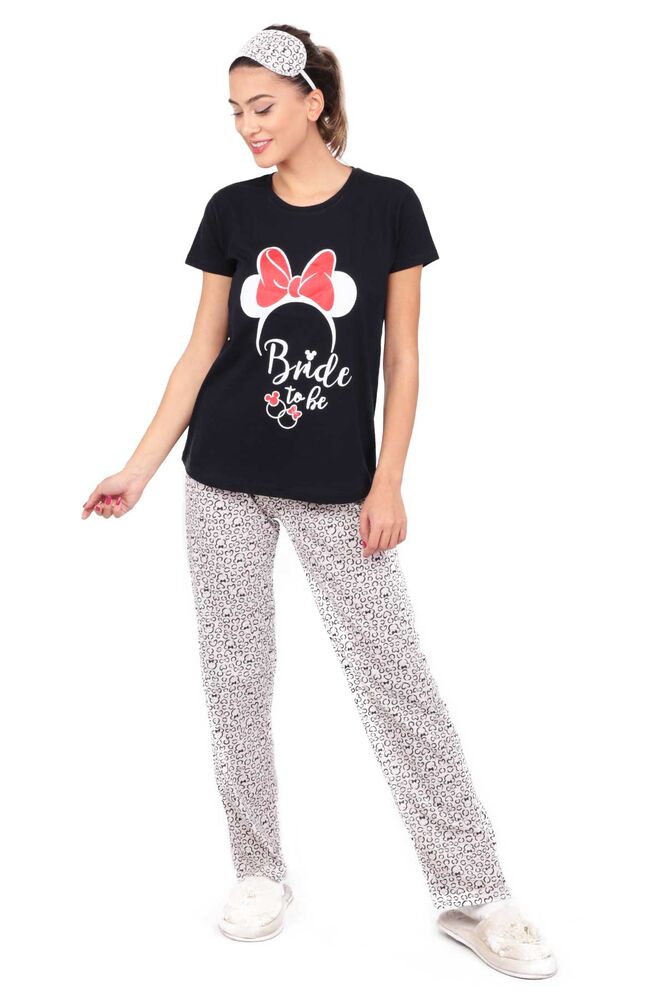 Calimera Baskılı Kısa Kollu Pijama Takımı | Lacivert