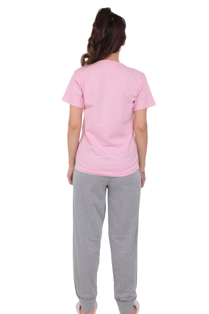 Sude Kedi Baskılı Kısa Kollu Pijama Takımı | Pembe