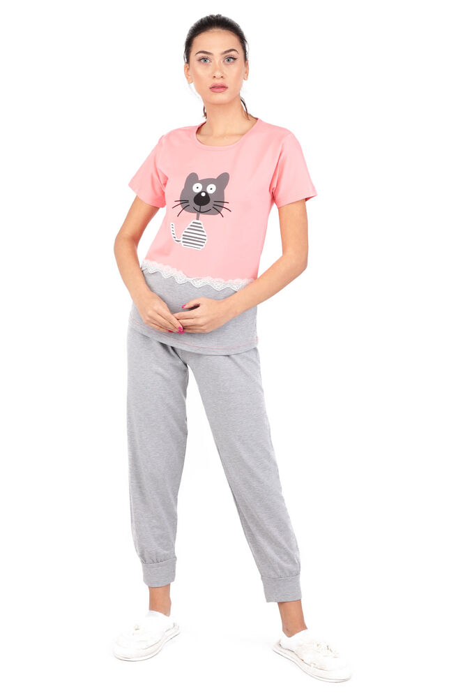 Sude Kedi Baskılı Kısa Kollu Pijama Takımı | Yavru Ağzı