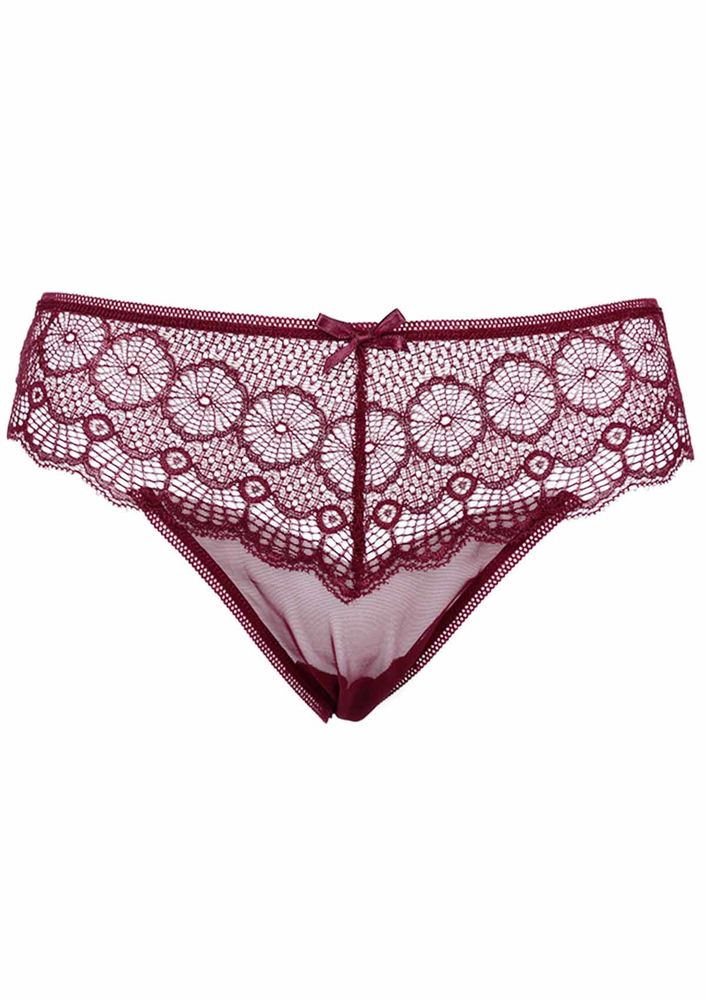 Dantelli Tül Tanga 4078 | Bordo