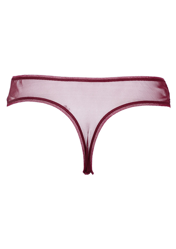 Dantelli Tül Tanga 4078 | Bordo