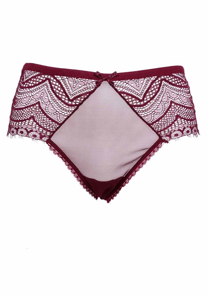 Dantelli Büyük Beden Tanga 3988 | Bordo
