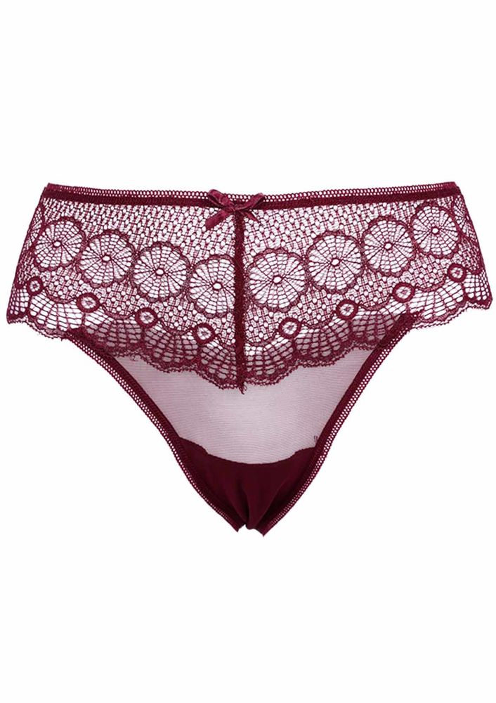 Dantelli Tül Tanga 4079 | Bordo