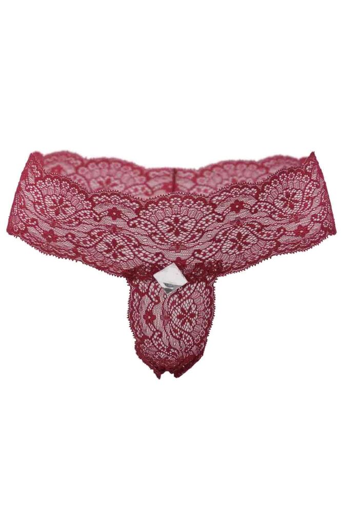 Dantelli Tül Tanga 3478 | Bordo