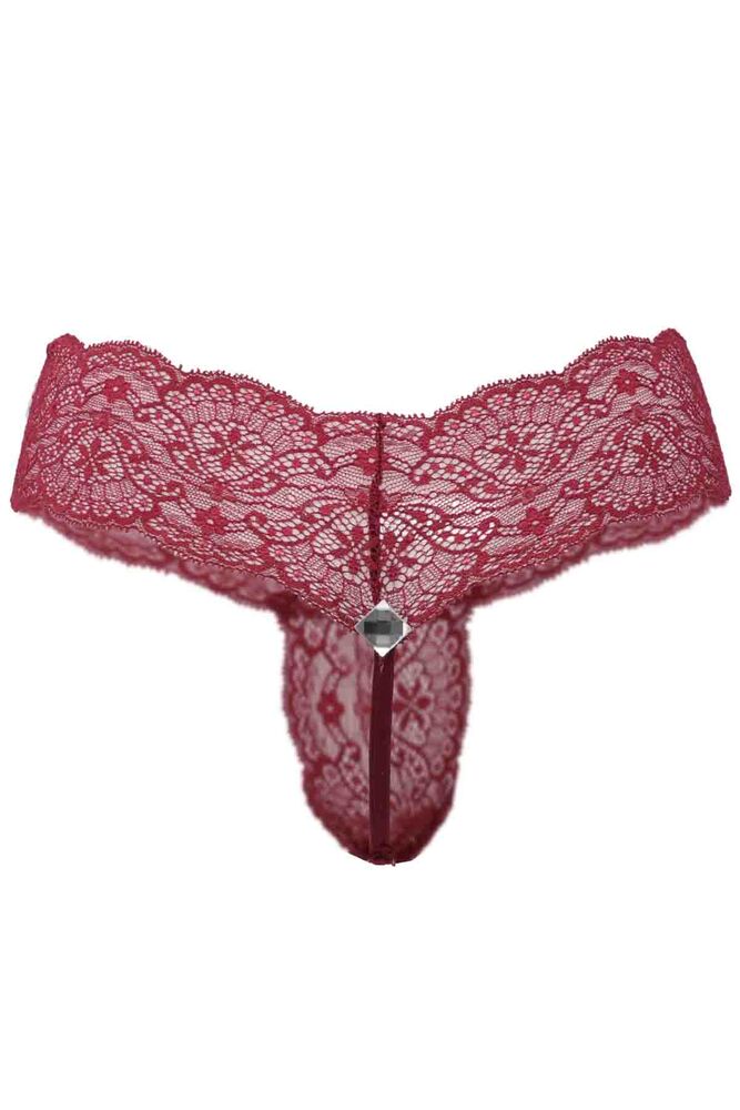 Dantelli Tül Tanga 3478 | Bordo