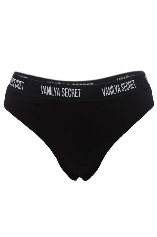 Vanilya Secret Beli Bant Lastikli Pamuklu Tanga Siyah - Thumbnail
