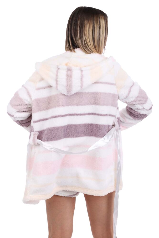 Arcan Sabahlıklı 3'lü Polar Pijama Takımı 1254-1 | Beyaz