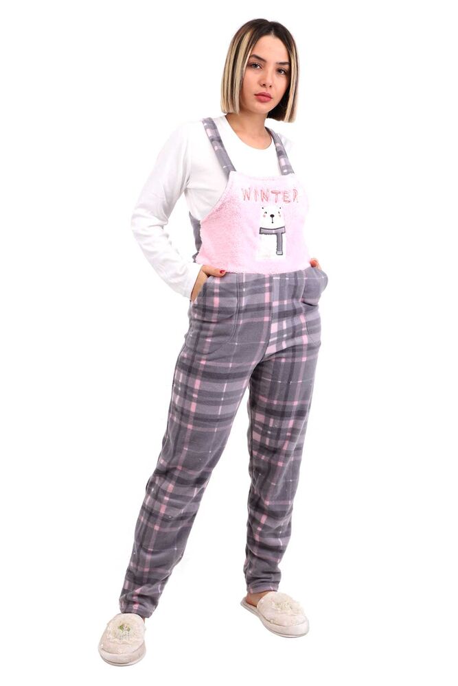 Arcan Winter Desenli Polar Salopet Tulum 1805-4 | Pembe