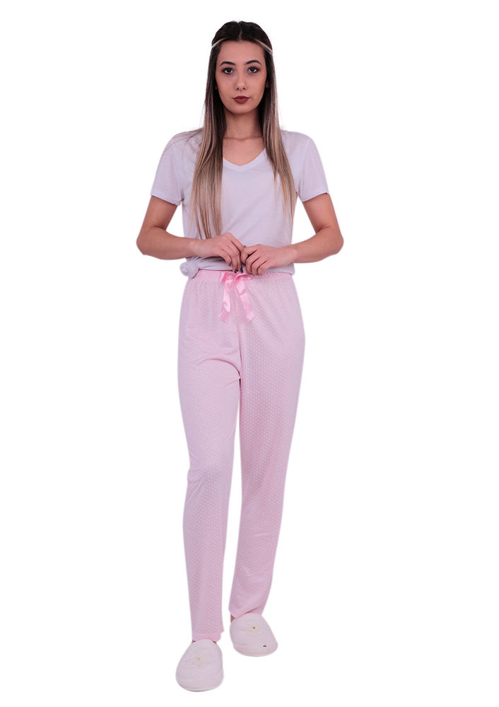 Kalp Desenli Pijama Altı 20106 | Pembe