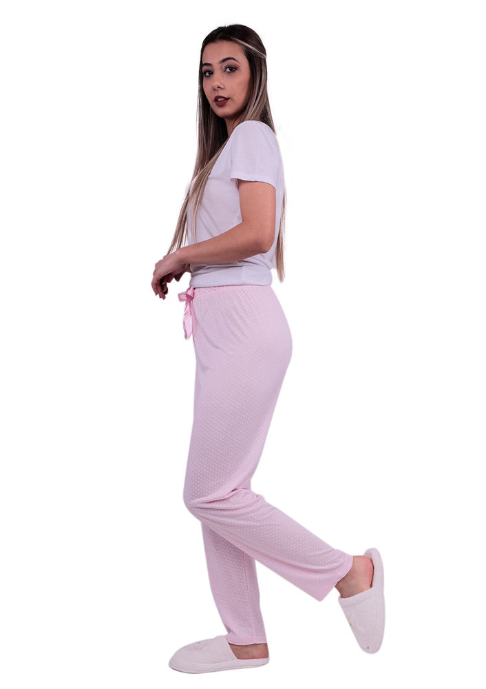 Kalp Desenli Pijama Altı 20106 | Pembe