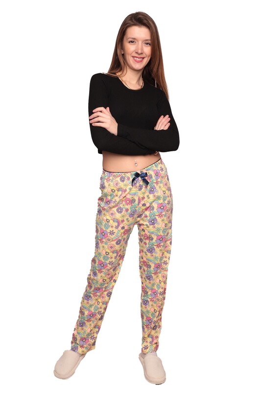 Beyza - Baskılı Kadın Pijama Altı 6712 | Renk4
