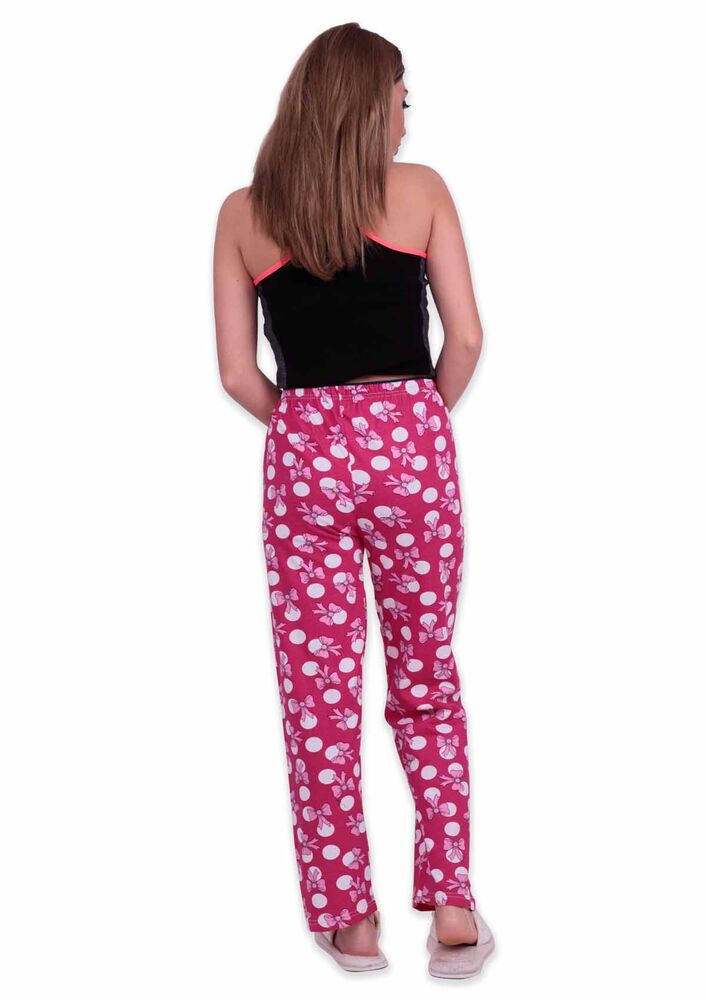 Kurdele Baskılı Kadın Pijama Altı | Pembe