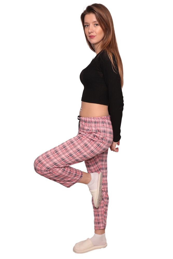 Desenli Kadın Pijama Altı 1904 | Pembe