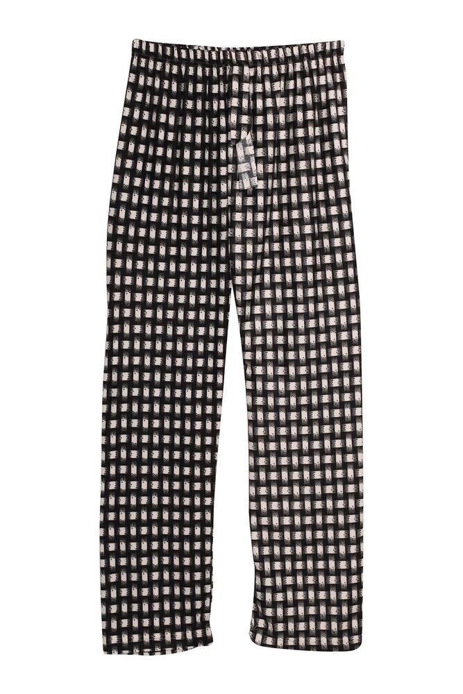 Kareli Süet Kadın Pijama Tek Alt 1569 | Siyah