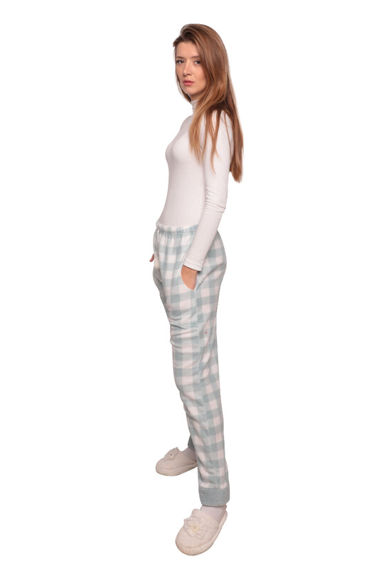 Cepli Polar Kadın Pijama Alt | Yeşil - Thumbnail