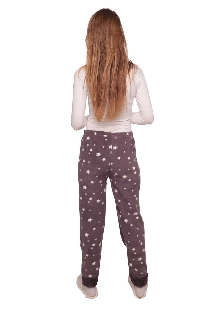 Yıldızlı Kadın Polar Pijama Alt 6654 | Gri