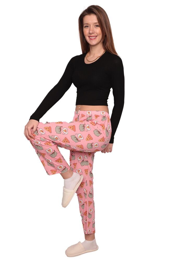 Baskılı Kadın Pijama Altı 5524 | Pembe