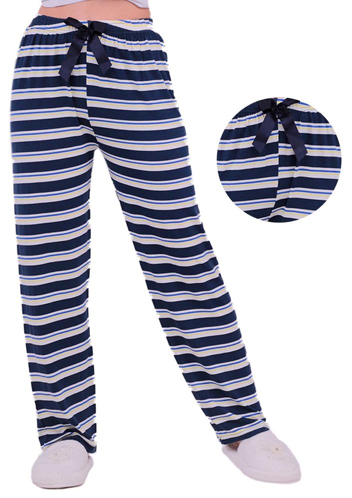 Çizgili Pijama Altı 126 | Lacivert