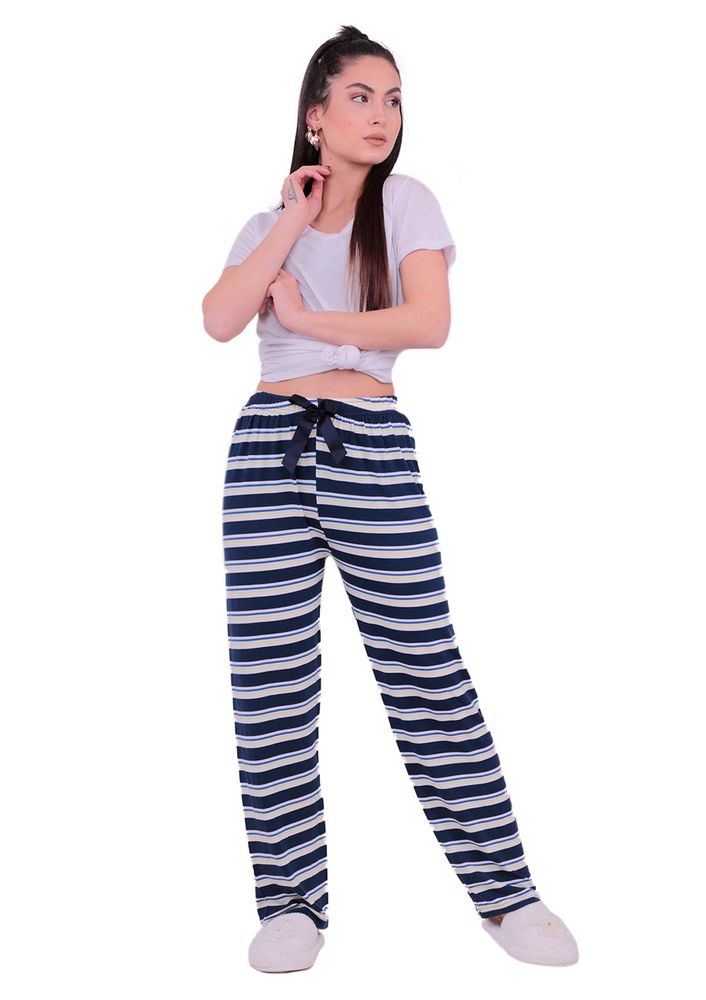 Çizgili Pijama Altı 126 | Lacivert
