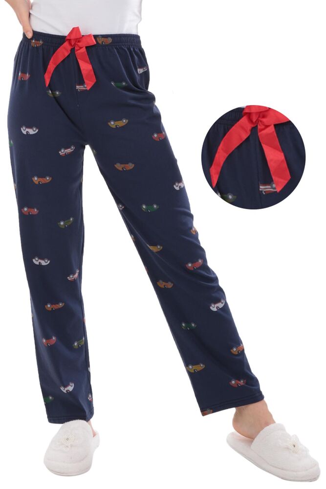 Araba Desenli Kadın Pijama Altı | Lacivert