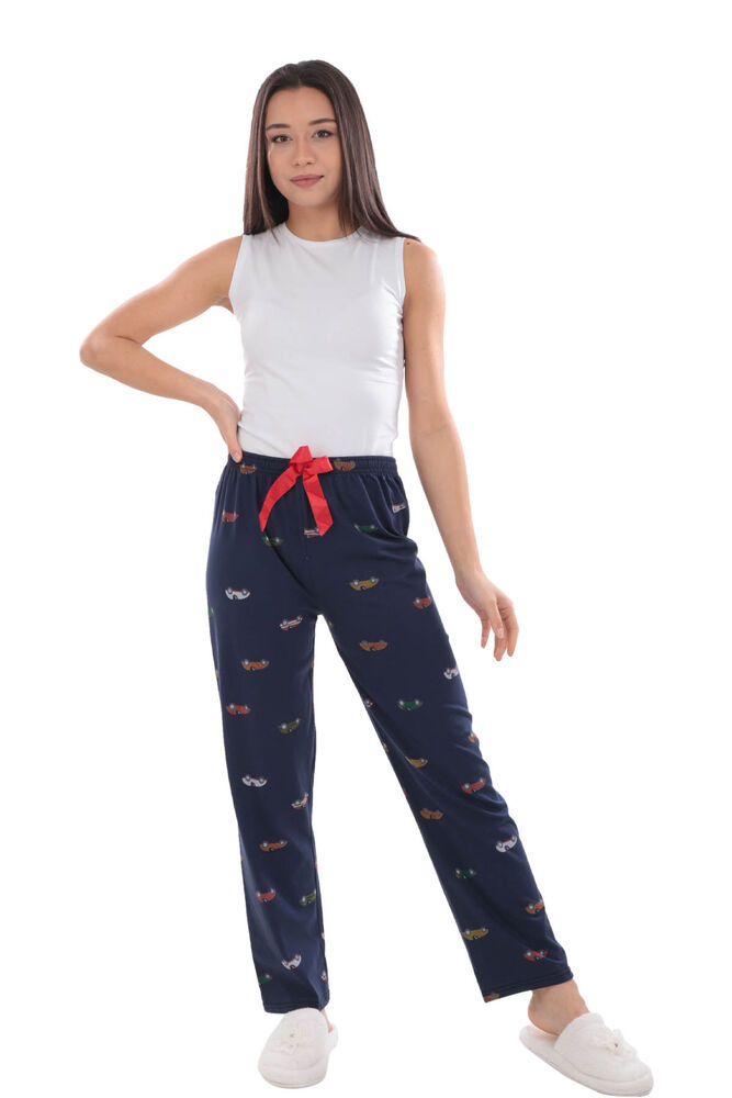 Araba Desenli Kadın Pijama Altı | Lacivert