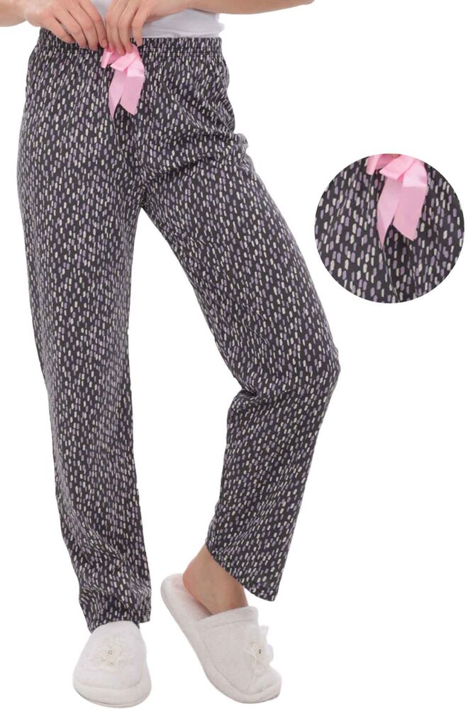 Desenli Kadın Pijama Altı 1405 | Mor