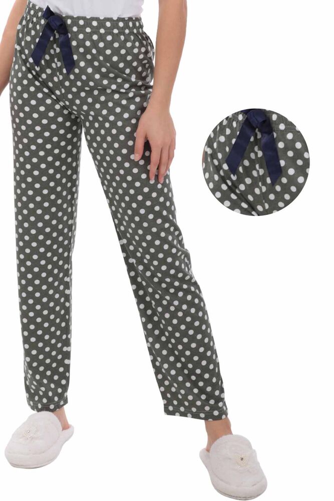 Puantiyeli Kadın Pijama Altı | Yeşil
