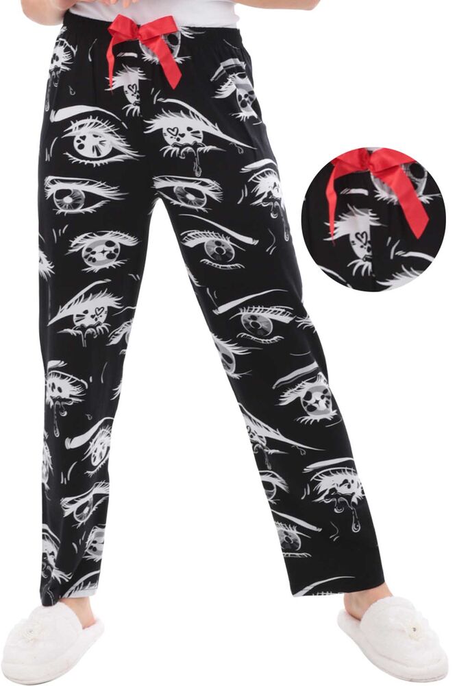 Desenli Kadın Pijama Altı 1407 | Lacivert