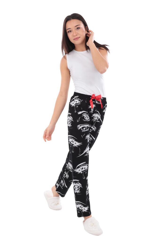 Desenli Kadın Pijama Altı 1407 | Lacivert