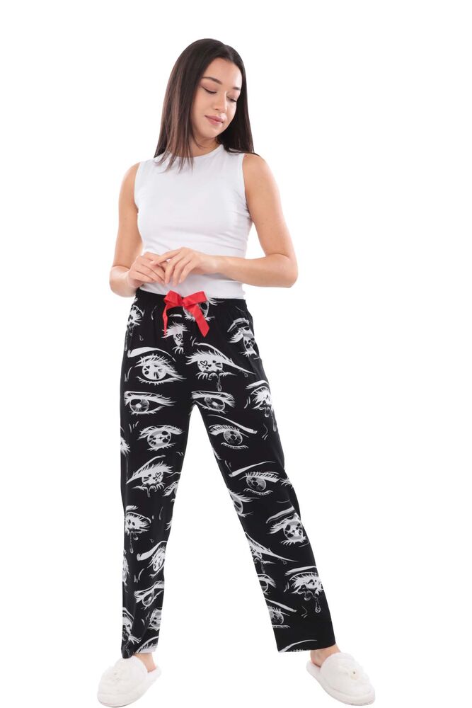 Desenli Kadın Pijama Altı 1407 | Lacivert