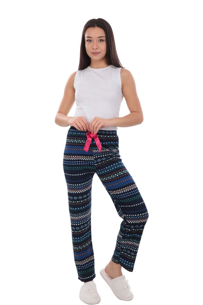 Daire Desenli Kadın Pijama Altı 1409 | Lacivert