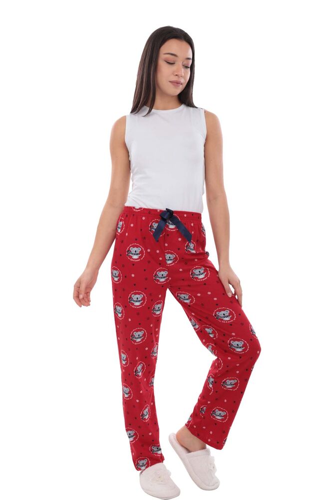 Koala Desenli Kadın Pijama Altı 1411 | Kırmızı