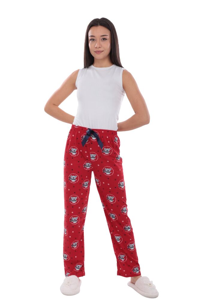 Koala Desenli Kadın Pijama Altı 1411 | Kırmızı