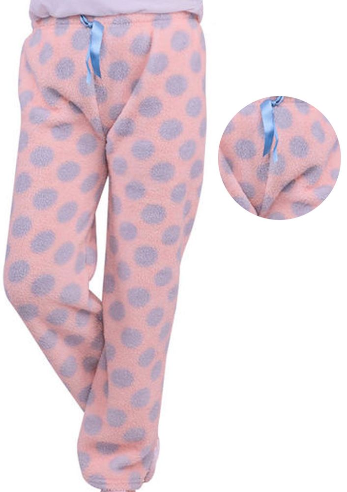 Simisso Puantiye Desenli Welsoft Pijama Altı 880 | Somon