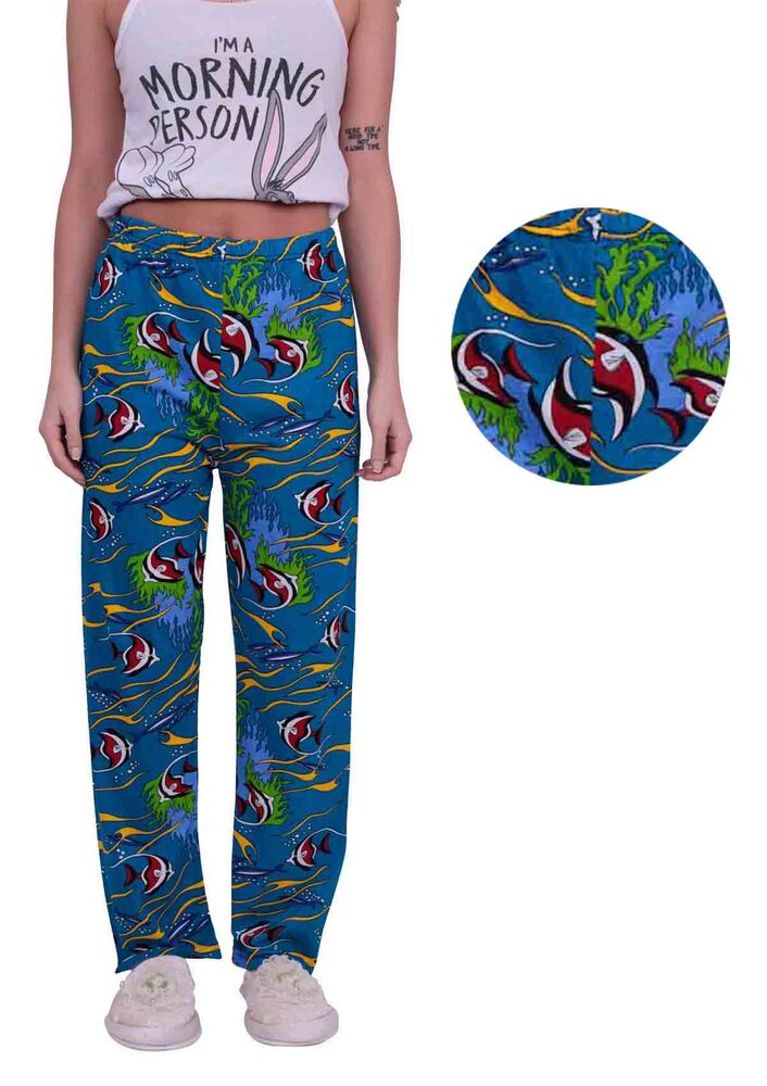 Balık Desenli Kadın Pijama Altı | Saks