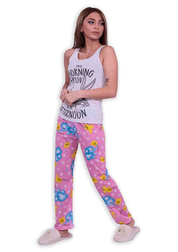 Fil Desenli Kadın Pijama Altı | Pembe
