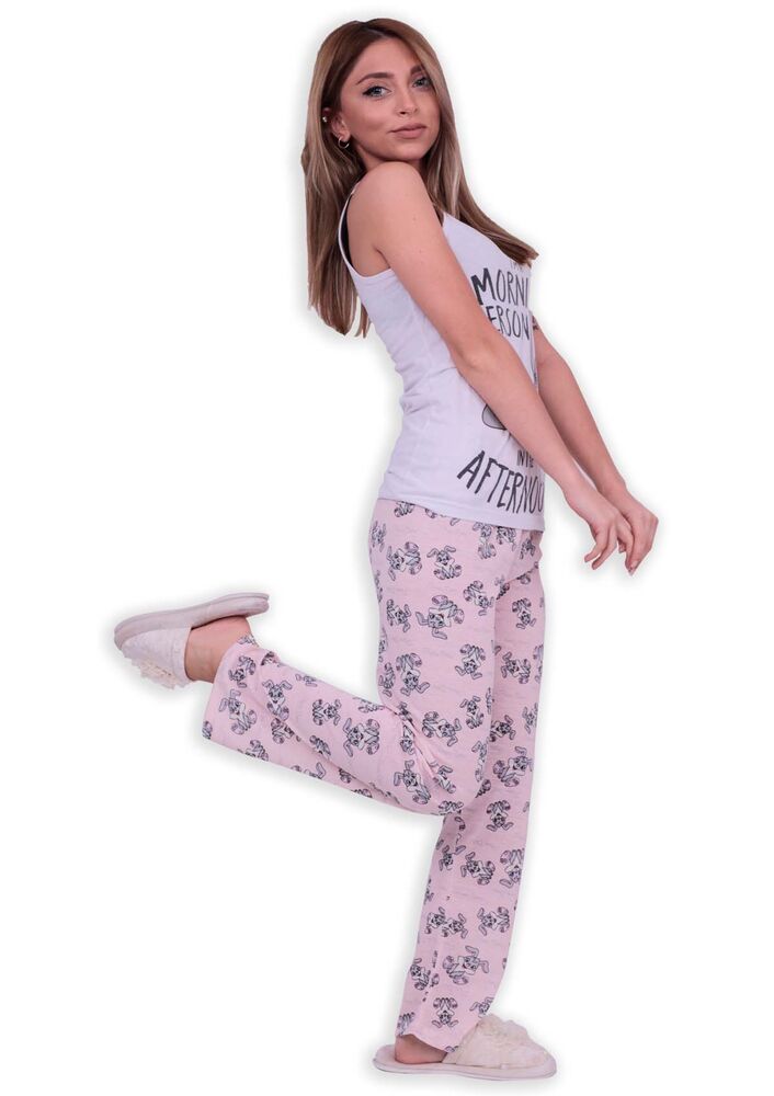 Tavşan Baskılı Kadın Pijama Altı | Pembe
