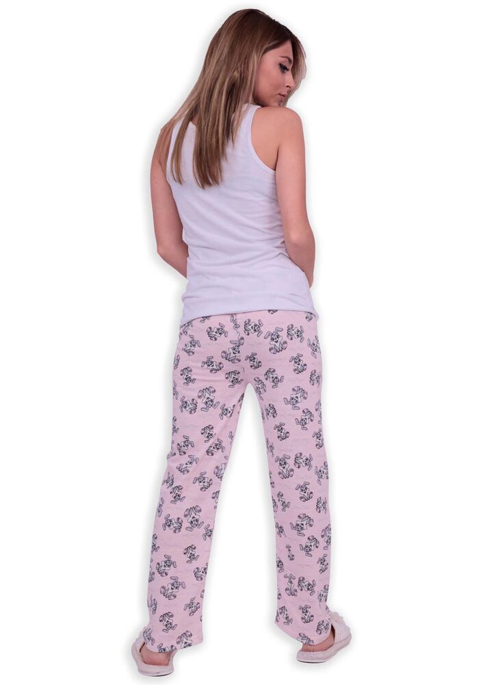 Tavşan Baskılı Kadın Pijama Altı | Pembe