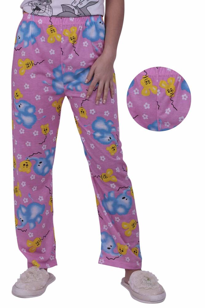 Fil Desenli Kadın Pijama Altı | Pembe