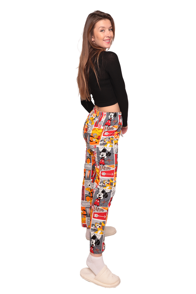 Çizgi Film Karakterli Kadın Pijama Alt 0785 | Turuncu