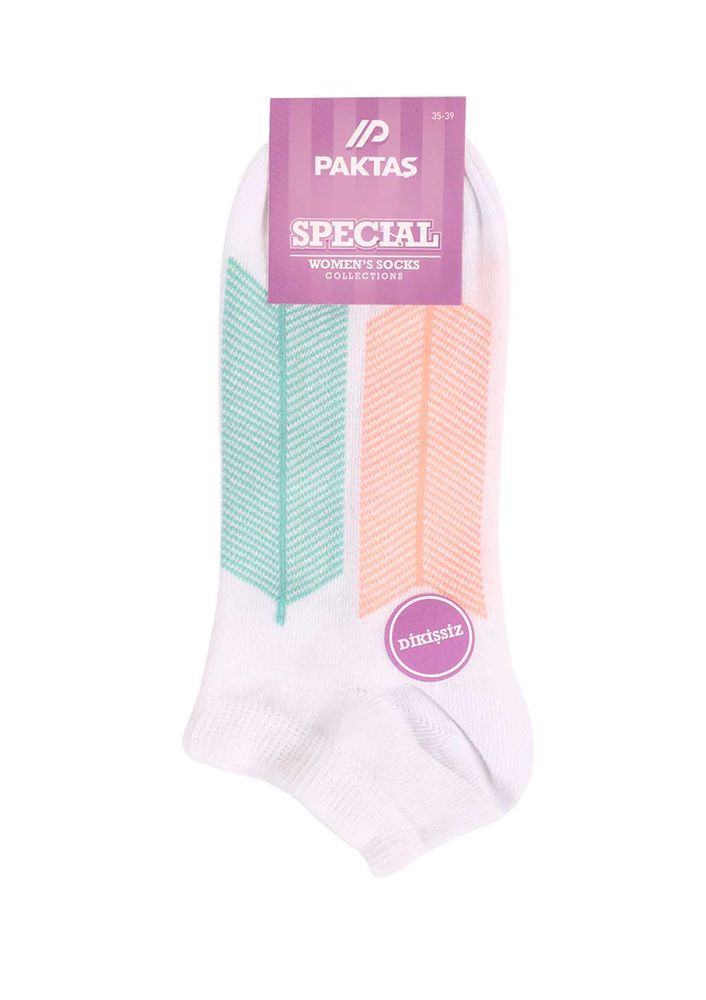Paktaş Desenli Patik Çorap 2536 | Beyaz