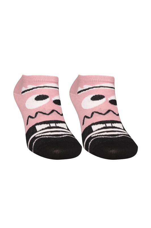 SOFT - Figürlü Kadın Sneakers Çorap 8115 | Gül Kurusu