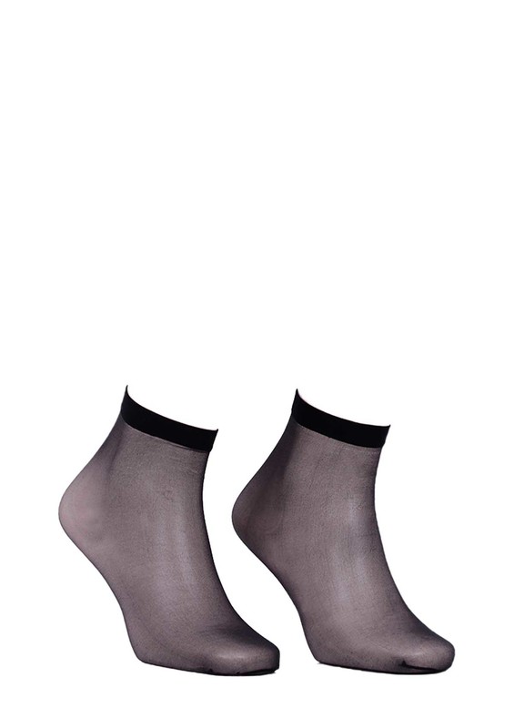 DAYMOD - Daymod İnce Parlak Soket Çorap Fity 15 | Siyah