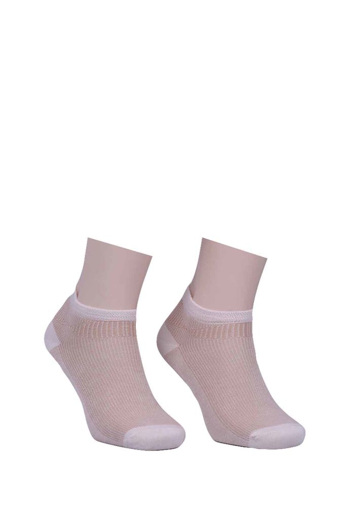 Desenli Bambu Çorap 408 | Vizon