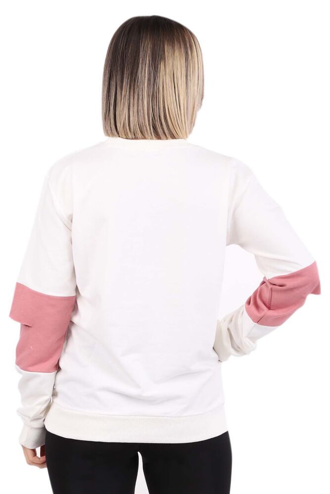Hostes 1987 Baskılı Kadın Sweat 6501 | Krem